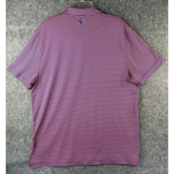 Izod Golf Polo Shirt Men's Size XL Short Sleeve Stretch Pink Blue Striped - Picture 3 of 8